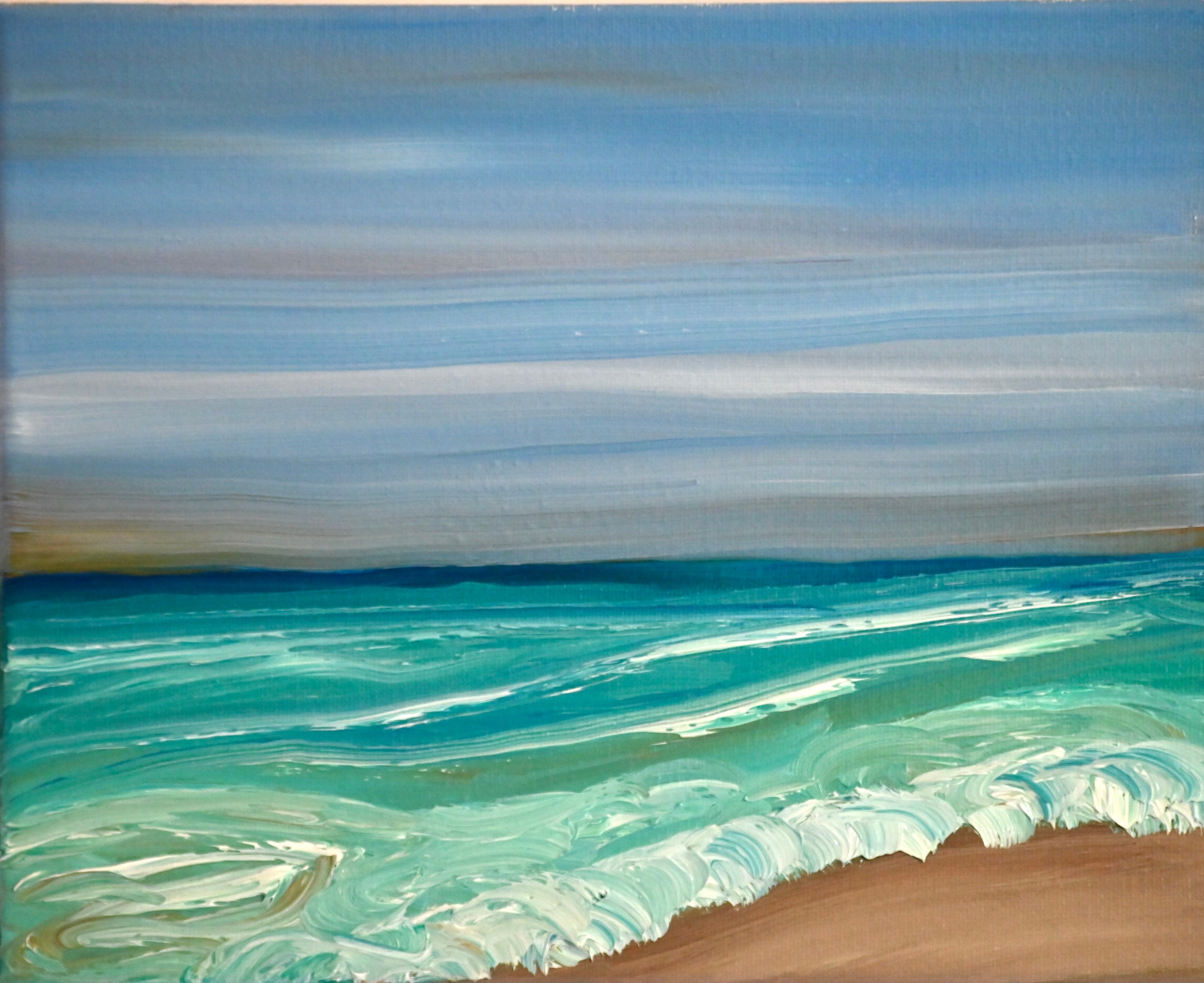 At Dusk Sea Shore Original 10"x8"
